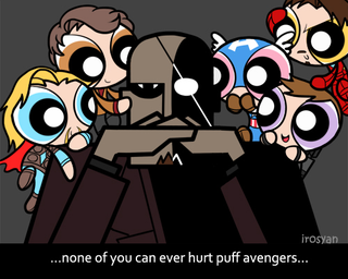 Illustration for article titled Powerpuff Girls and the Avengers combine to save the world (or just be adorable)